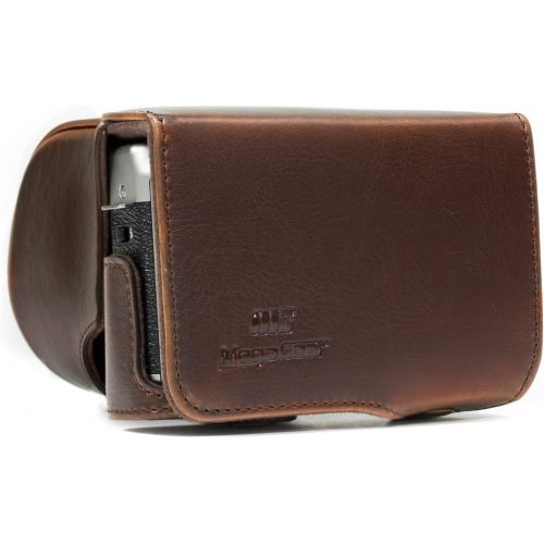  MegaGear Ever Ready Leather Camera Case and Strap Compatible with Fujifilm X-A5, X-A3, X-A2, X-A1, X-M1