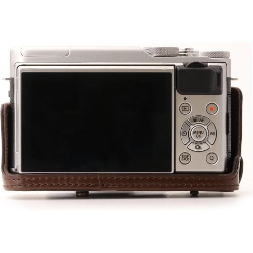  MegaGear Ever Ready Leather Camera Case and Strap Compatible with Fujifilm X-A5, X-A3, X-A2, X-A1, X-M1