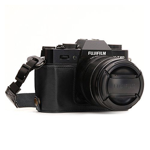  MegaGear Ever Ready Leather Camera Half Case and Strap Compatible with Fujifilm X-T30, X-T20, X-T10