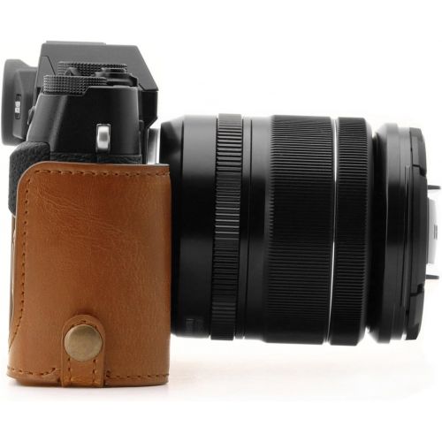  MegaGear Ever Ready Leather Camera Half Case and Strap Compatible with Fujifilm X-T30, X-T20, X-T10