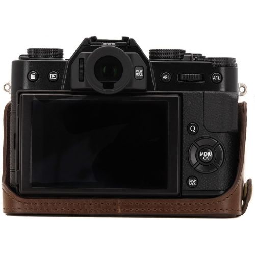  MegaGear Ever Ready Leather Camera Half Case and Strap Compatible with Fujifilm X-T30, X-T20, X-T10