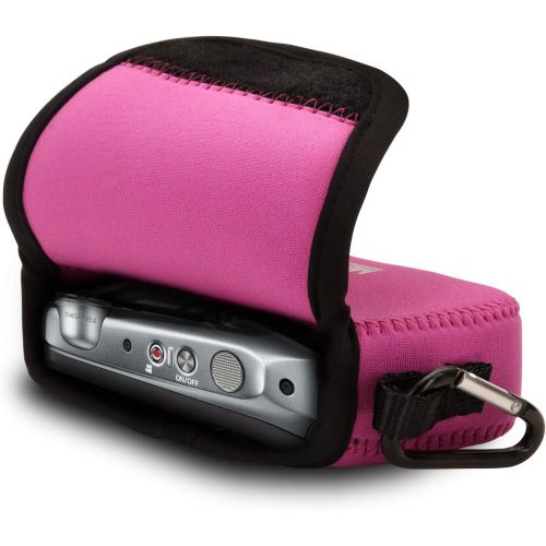  MegaGear MG807 Ultra Light Neoprene Camera Case compatible with Fujifilm FinePix XP140, XP130, XP120, XP90 - Hot Pink