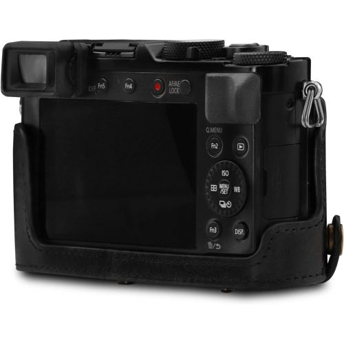  MegaGear Ever Ready Genuine Leather Camera Case Compatible with Panasonic Lumix DC-LX100 II