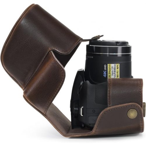  MegaGear Ever Ready Leather Camera Case Compatible with Nikon Coolpix B700