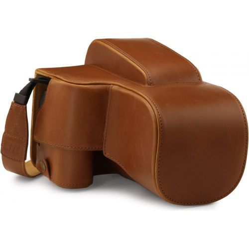  MegaGear Ever Ready Leather Camera Case Compatible with Nikon Coolpix P950