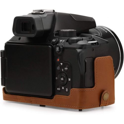  MegaGear Ever Ready Leather Camera Case Compatible with Nikon Coolpix P950