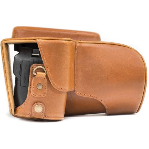  MegaGear Ever Ready Leather Camera Case Compatible with Nikon Coolpix P900, P900S