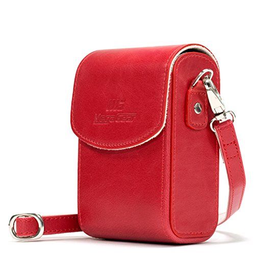 MegaGear Leather Camera Case with Strap Compatible with Nikon Coolpix A1000, A900