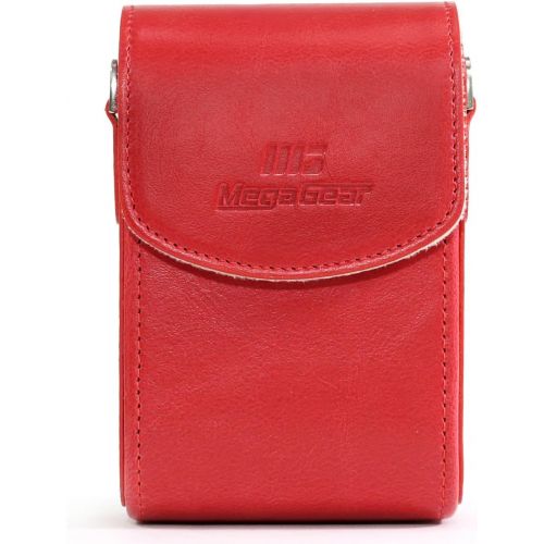  MegaGear Leather Camera Case with Strap Compatible with Nikon Coolpix A1000, A900