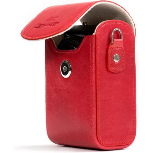  MegaGear Leather Camera Case with Strap Compatible with Nikon Coolpix A1000, A900