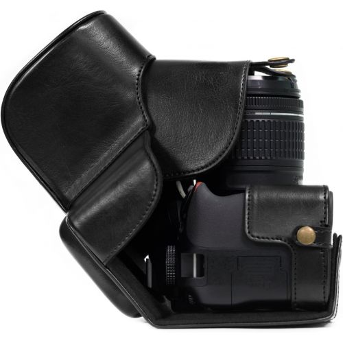  MegaGear Ever Ready Leather Camera Case Compatible with Nikon D3400