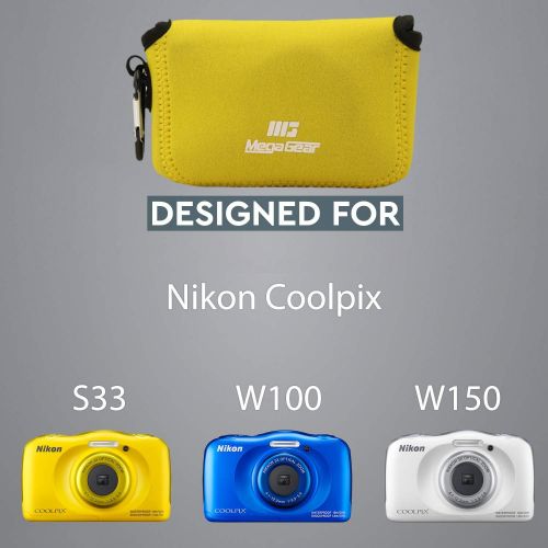  MegaGear MG1835 Ultra Light Neoprene Camera Case Compatible with Nikon Coolpix W150, W100, S33 - Yellow