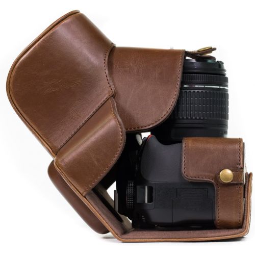  MegaGear Ever Ready Leather Camera Case Compatible with Nikon D3400