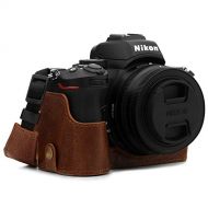 MegaGear Ever Ready Genuine Leather Camera Half Case Compatible with Nikon Z50