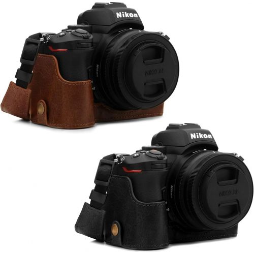  MegaGear Ever Ready Genuine Leather Camera Half Case Compatible with Nikon Z50