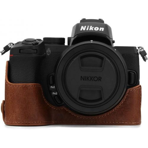  MegaGear Ever Ready Genuine Leather Camera Half Case Compatible with Nikon Z50