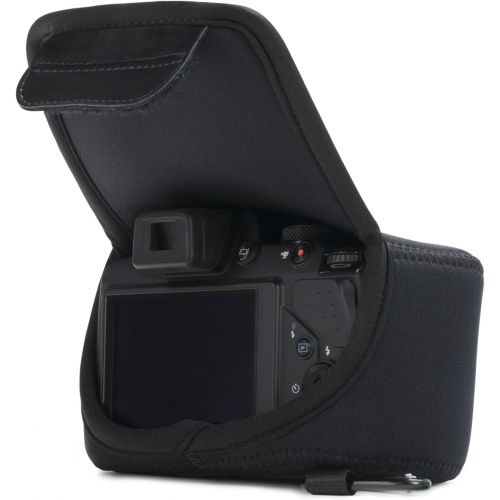  Megagear Nikon Coolpix L340 Ultra Light Neoprene Camera Case, with Carabiner - Black - MG784