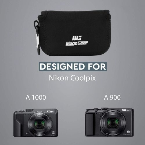  MegaGear MG877 Nikon Coolpix A1000, A900 Ultra Light Neoprene Camera Case - Black