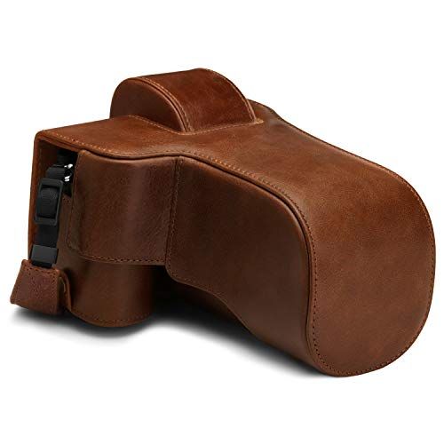  MegaGear Ever Ready Genuine Leather Camera Case Compatible with Nikon Z50 (50-250mm)