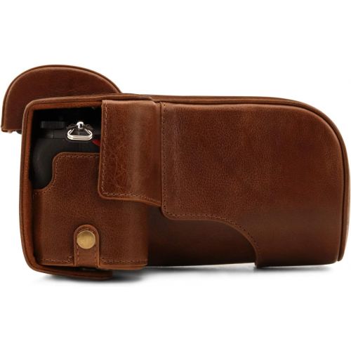  MegaGear Ever Ready Genuine Leather Camera Case Compatible with Nikon Z50 (50-250mm)