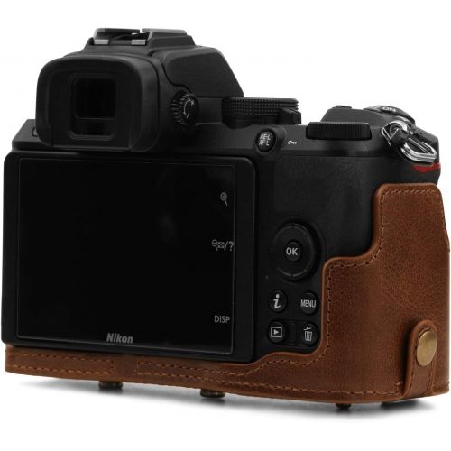  MegaGear Ever Ready Genuine Leather Camera Case Compatible with Nikon Z50 (16-50mm)