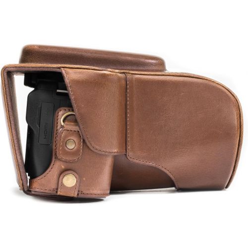  MegaGear Ever Ready Leather Camera Case Compatible with Nikon Coolpix P900, P900S