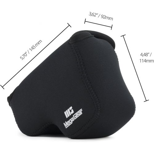  MegaGear Ultra Light Neoprene Camera Case Bag with Carabiner for Nikon COOLPIX B500 Digital Camera (Black)