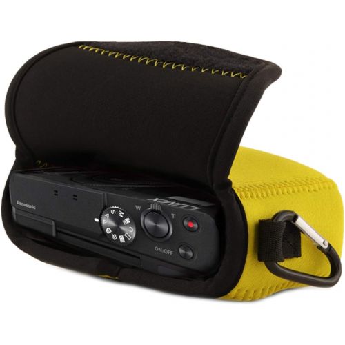  MegaGear MG1846 Ultra Light Neoprene Camera Case Compatible with Panasonic Lumix DC-ZS80, DC-ZS70, DMC-ZS100 - Yellow