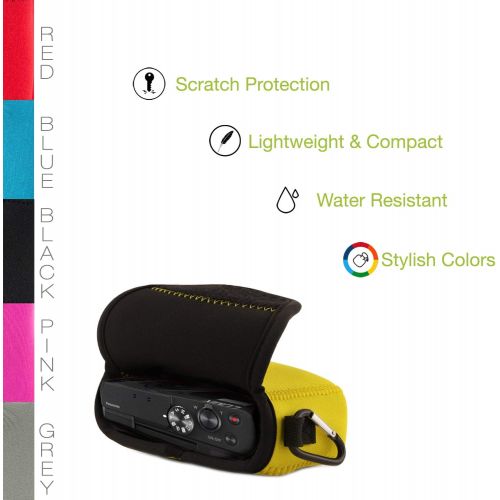  MegaGear MG1846 Ultra Light Neoprene Camera Case Compatible with Panasonic Lumix DC-ZS80, DC-ZS70, DMC-ZS100 - Yellow