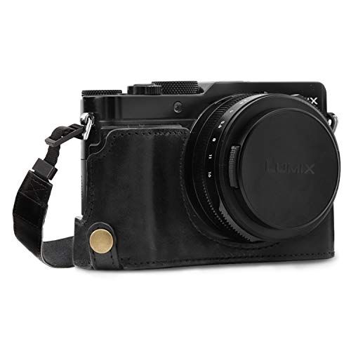  MegaGear Ever Ready Genuine Leather Camera Half Case Compatible with Panasonic Lumix DC-LX100 II