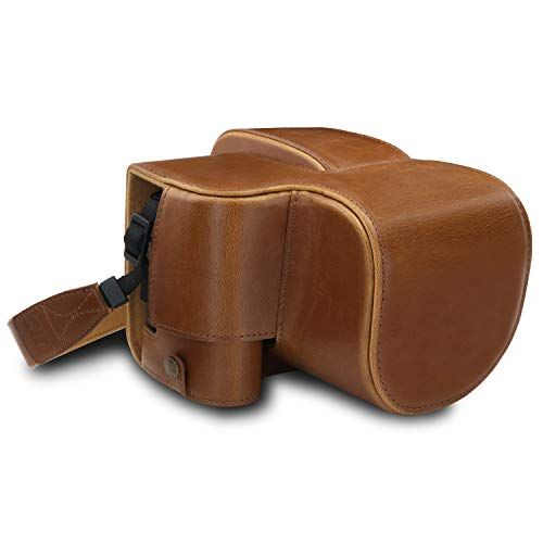  MegaGear Ever Ready Leather Camera Case Compatible with Leica V-Lux 5, Panasonic Lumix DC-FZ1000 II