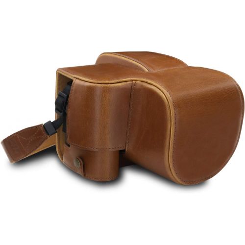  MegaGear Ever Ready Leather Camera Case Compatible with Leica V-Lux 5, Panasonic Lumix DC-FZ1000 II