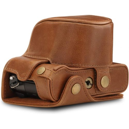  MegaGear Ever Ready Genuine Leather Camera Case Compatible with Panasonic Lumix DC-LX100 II