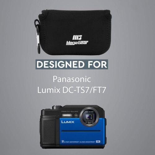  MegaGear Panasonic Lumix DC-TS7/FT7 Ultra Light Neoprene Camera Case, Black (MG1475)