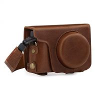 MegaGear Ever Ready Genuine Leather Camera Case Compatible with Panasonic Lumix DMC-ZS100, DC-ZS200