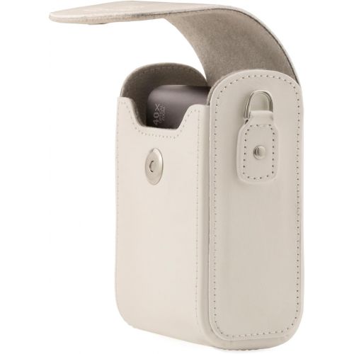  MegaGear Leather Camera Case with Strap compatible with Panasonic Lumix DC-ZS80, DC-ZS70, DMC-LX10, DMC-ZS60, DMC-ZS100