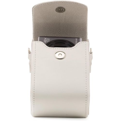  MegaGear Leather Camera Case with Strap compatible with Panasonic Lumix DC-ZS80, DC-ZS70, DMC-LX10, DMC-ZS60, DMC-ZS100