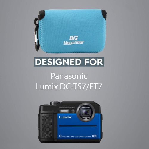  MegaGear Panasonic Lumix DC-TS7/FT7 Ultra Light Neoprene Camera Case, Blue (MG1477)