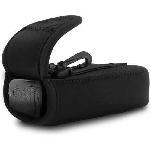  MegaGear Panasonic Lumix DMC-ZS60, DMC-TZ80 Ultra Light Neoprene Camera Case, with Carabiner (Black)