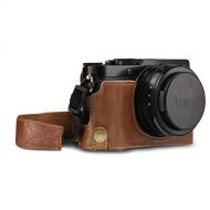 MegaGear Ever Ready Genuine Leather Camera Half Case Compatible with Panasonic Lumix DC-LX100 II