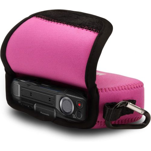  MegaGear Panasonic Lumix DC-TS7/FT7 Ultra Light Neoprene Camera Case, Hot Pink (MG1478)