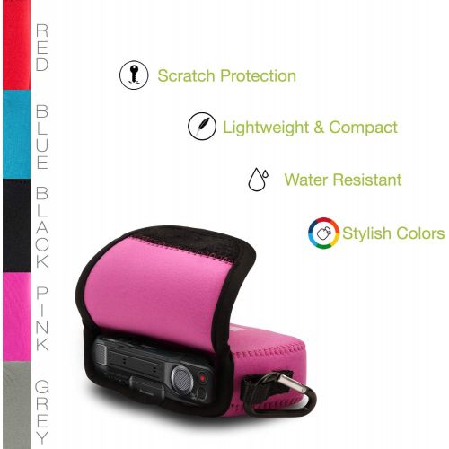  MegaGear Panasonic Lumix DC-TS7/FT7 Ultra Light Neoprene Camera Case, Hot Pink (MG1478)