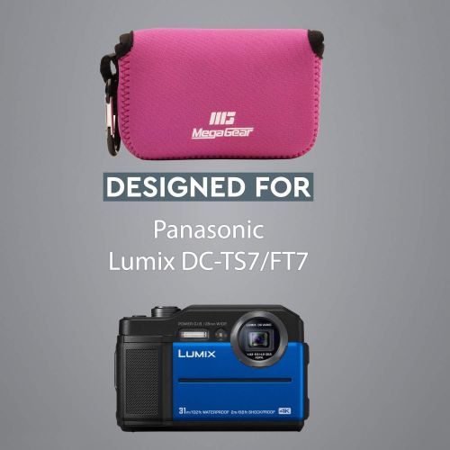  MegaGear Panasonic Lumix DC-TS7/FT7 Ultra Light Neoprene Camera Case, Hot Pink (MG1478)