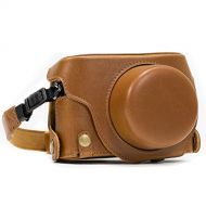 MegaGear Ever Ready Protective Leather Camera Case, Bag for Panasonic LUMIX LX100, DMC-LX100 Camera (Light Brown) (Model: MG663)