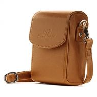 MegaGear Leather Camera Case with Strap compatible with Panasonic Lumix DC-ZS80, DC-ZS70, DMC-LX10, DMC-ZS60, DMC-ZS100