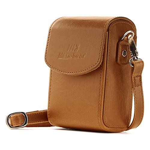  MegaGear Leather Camera Case with Strap compatible with Panasonic Lumix DC-ZS80, DC-ZS70, DMC-LX10, DMC-ZS60, DMC-ZS100