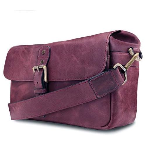  MegaGear Torres Genuine Leather Camera Messenger Bag for Mirrorless, Instant and DSLR Cameras