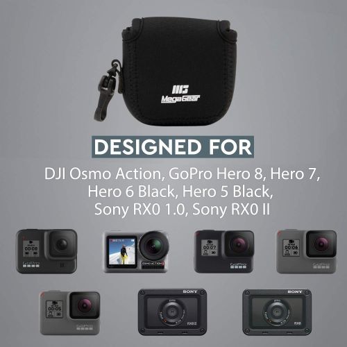  MegaGear Ultra Light Neoprene Camera Case Compatible with GoPro Hero9, Hero8, DJI Osmo Action, Sony RX0 II, GoPro Hero 7, Sony RX0 1.0