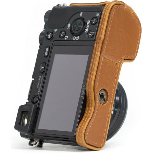  Visit the MegaGear Store MegaGear Ever Ready Leather Camera Half Case Compatible with Sony Alpha A6300, A6000