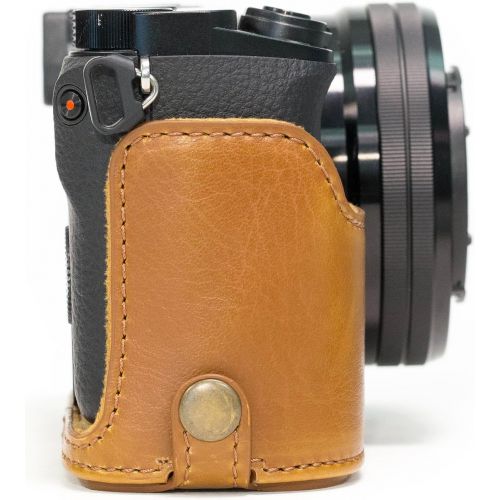  Visit the MegaGear Store MegaGear Ever Ready Leather Camera Half Case Compatible with Sony Alpha A6300, A6000